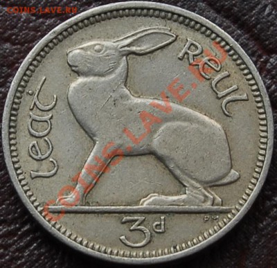 ИРЛАНДИЯ - 3 пенса 1964 - Заяц - до 2 сентября - 606