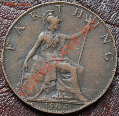 ВЕЛИКОБРИТАНИЯ - Фартинг 1904 - Эдуард VII - до 3 сентября - 744