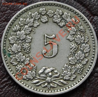 ШВЕЙЦАРИЯ - 5 раппен 1907 - до 4 сентября - 714