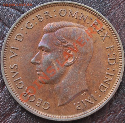ВЕЛИКОБРИТАНИЯ - 1 пенни 1937 - Георг VI - до 4 сентября - 470