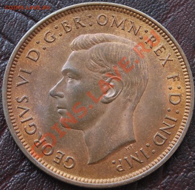 ВЕЛИКОБРИТАНИЯ - 1 пенни 1938 - Георг VI - до 4 сентября - 468