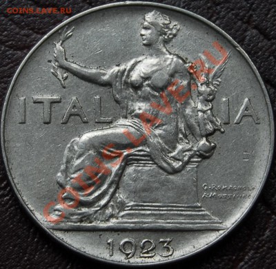 ИТАЛИЯ - 1 лира 1923 - до 4 сентября - 690