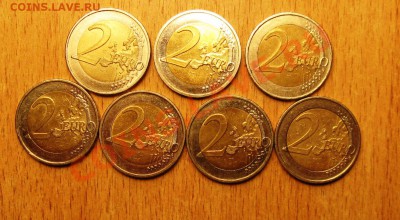 Юбилейные 2 евро- 7 штук 2007-2012г.г. 31.08.13    22.00 мск - 2222222222222222222222