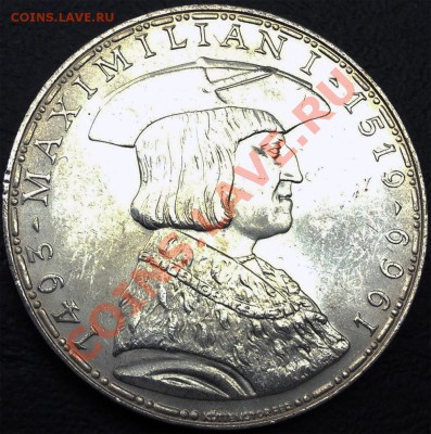 Y81 Ag Австрия 50 шиллингов 1969 Maximilian I 04.09 в 22°° - Y81 50 Sch 1969_1