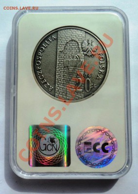 ПОЛЬША 20 злотых ГЕТТО 2004г в слабе МС69 - DSC00763.JPG