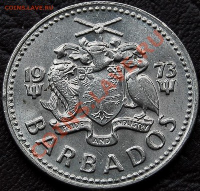БАРБАДОС - 25 центов 1973 - Мельница - до 5 сентября - 024