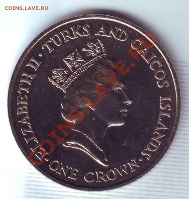 Теркс и Кайкос.Крона.1990.Королева-Мать. до 5 Сентября - 1990.JPG