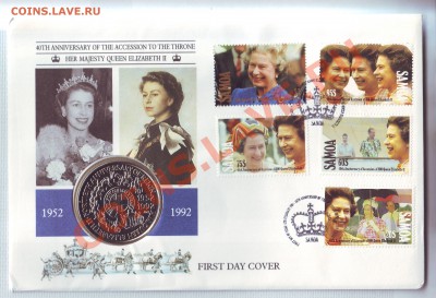 Самоа.Крона.1992.Юбилей.В конверте с марками. до 5.09 - 1992 самоа0001.JPG