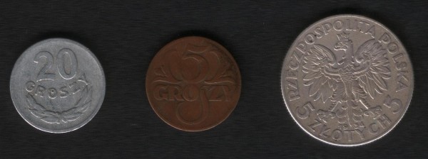 Польша. 5 грошей 1934, 20 грошей 1957 - 002.JPG