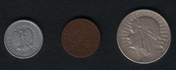 Польша. 5 грошей 1934, 20 грошей 1957 - 001.JPG