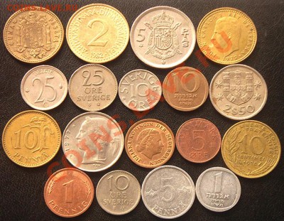 34 разные монеты (см. фото и описание). До 31.08_22.00мск - 6289