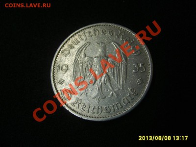 ГЕРМАНИЯ,5 РЕЙХСМАРОК 1935 G (Кирха ,без подписи,Ag)!до3.09. - S6000484.JPG
