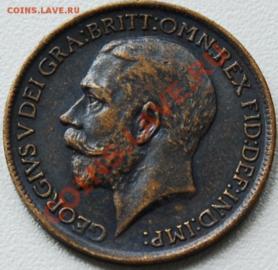ВЕЛИКОБРИТАНИЯ - Фартинг 1913 - Георг V - до 7 сентября - 215