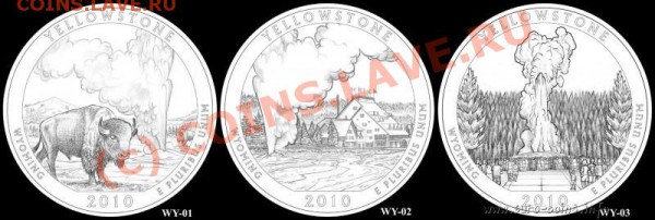 Серия «Прекрасная Америка» (America the Beautiful Quarters) - Yellowstone-800x269