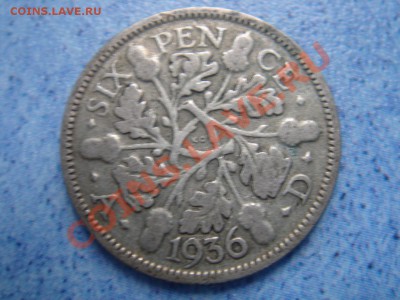 Великобритания: Ag-500 6 пенсов 1936 Георг 5 до 06.09 22 - 6 пенсов 1936-1.JPG