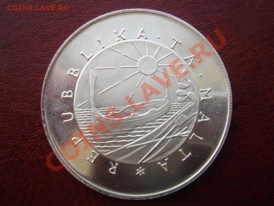Мальта: Ag-987 2 фунта 1975 тираж РЕДКАЯ! до 09.09 22 - Мальта 2 фунта 1975-2.JPG