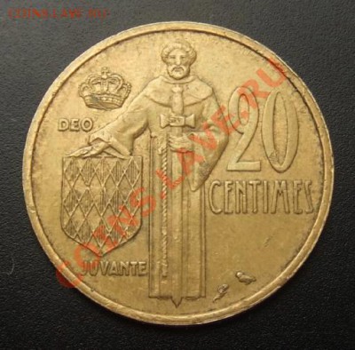 1 - Монако 20 сантимов (1962) Р