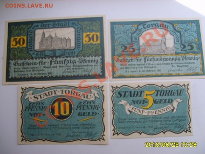 TORGAU,50+25+10+5 ПФЕННИГОВ 1921(Желтый)!!до06.09.2013 - S6000173.JPG