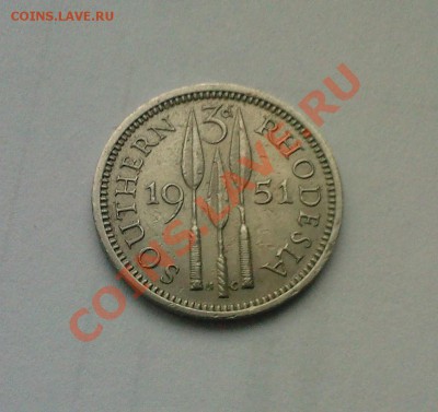Ю.РОДЕЗИЯ 3пенса 1951г. до 7 сент. - 04092013(008)