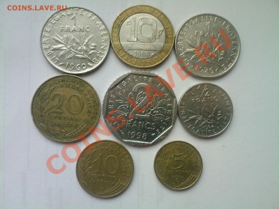 ФРАНЦИЯ 8 монет до 7 сент. - 04092013(004)