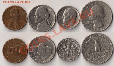 4 монеты США до 11.09.13г - США