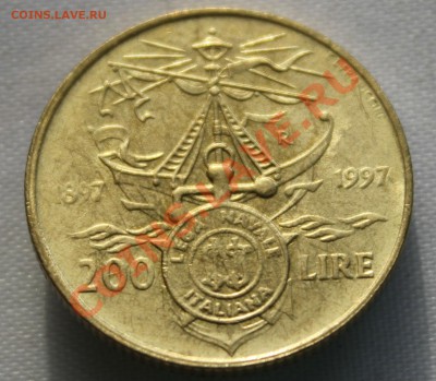 ИТАЛИЯ 200 лир  1997г. КОРАБЛИК  до 12.09.13г. в 22-00 - IMG_7376.JPG