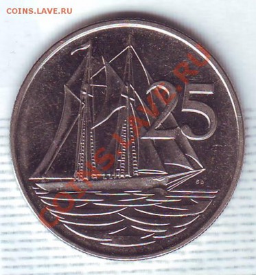 Кайманы.25 центов.2005.Парусник. до 12 Сентября - 20050003.JPG