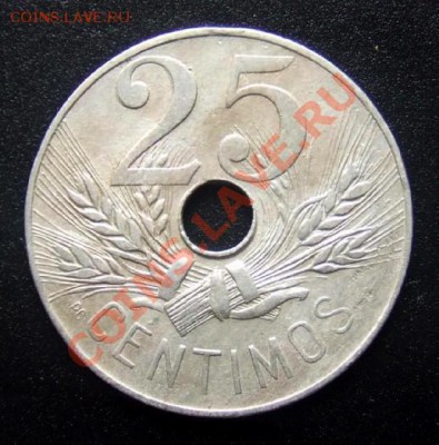 1 - Испания 25 сентимо (1927) №3 Р