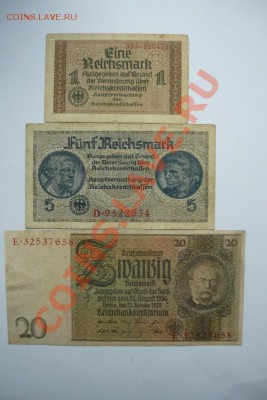 Германия.1 и5 марок оккуп, 20 рейх.До 12.09. - P1080644.JPG