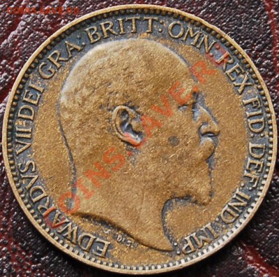ВЕЛИКОБРИТАНИЯ - Фартинг 1909 - Эдуард VII - до 15 сентября - 680