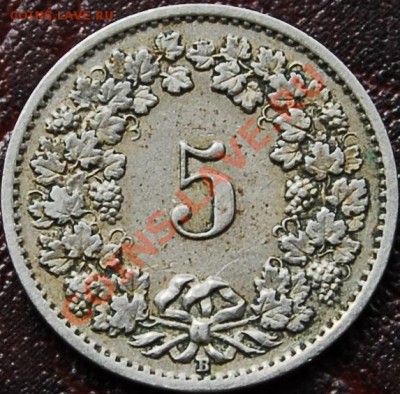 ШВЕЙЦАРИЯ - 5 раппен 1919 - до 15 сентября - 660