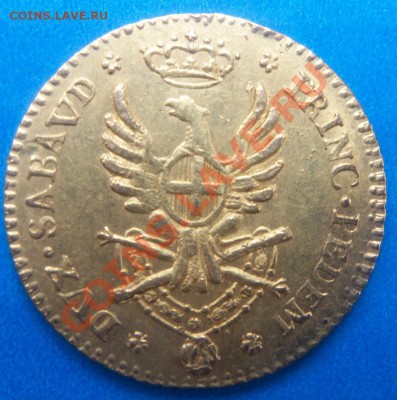 Золотая монета Сардинии 1786 года. - Изображение 6543