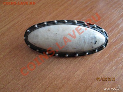 Брошь серебренная ссср 875 проба - 365338287