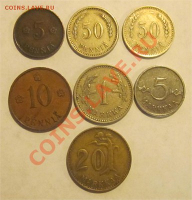 Финляндия 7 монет до 1954 года____ до 17.09.2013 22-00 Мск - Финляндия 01