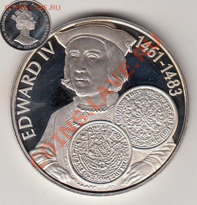 Монеты с Корабликами - 50 пенсов 2001 Эдвард IV