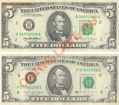 доллары США 1981-95 г, оценка - dollars