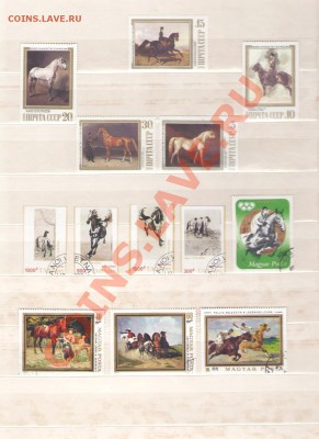 Лошади, флора, фауна - марки СССР, Китай 80е ,оценка - loshadi