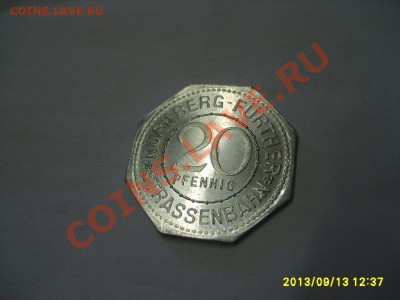NURNBERG,20 ПФЕННИГОВ 1920(BEROLZ HE-NUM FURT,Al)!до 15.09 - S6000536.JPG