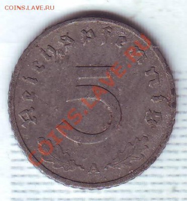 Третий Рейх.5 Пфеннигов.1942.А. до 19 Сентября - 1942 а0001.JPG