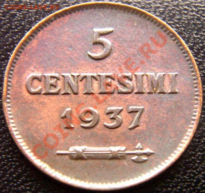 Сан-Марино_5 чентезимо 1937; до 16.09_22.06мск - 6407