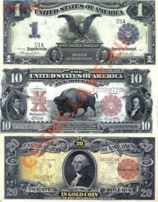 США 1,10,20 долларов 1899-1905гг копии пресс до 18.09 21.00м - США 1,10,20 долларов 1899-1905гг копии-1
