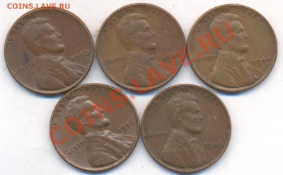 США 1 цент 1944,46,56 г.г. 20.09.13 г. 22-00 МСК . - цент
