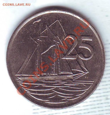 Кайманы.25 Центов.1990.Парусник.до 24 Сентября - 19900017.JPG