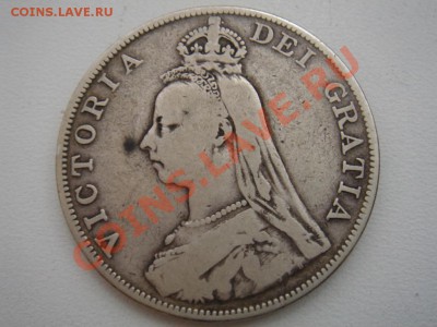 Великобритания: Ag-925 двойной флорин 1889 Араб. до 24.09 22 - Двойной флорин 1889-А-2