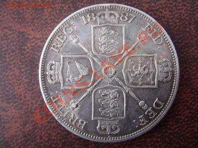 Великобритания: Ag-925 двойной флорин 1887 Рим. до 24.09 22 - Двойной флорин 1887-Р-1