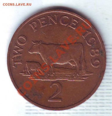 Гернси.2 Пенса.1989.Корова. до 25 Сентября - 19890009.JPG