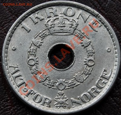 НОРВЕГИЯ - 1 крона 1950 - до 25 сентября - 036