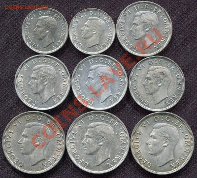 Великобритания 9 серебряных монет 1941-1944 на оценку. - 000.JPG