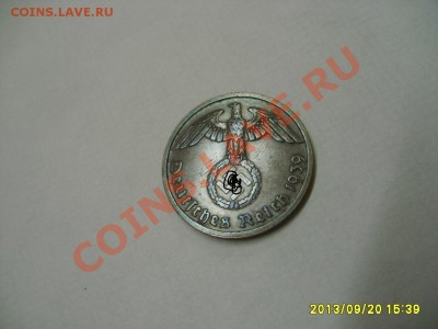 РЕЙХ, 2 ПФЕННИГА 1939 В (бронза,свастика)!!до 22.09.2013 - S6000640.JPG