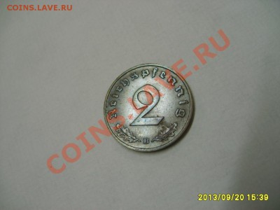 РЕЙХ, 2 ПФЕННИГА 1939 В (бронза,свастика)!!до 22.09.2013 - S6000639.JPG